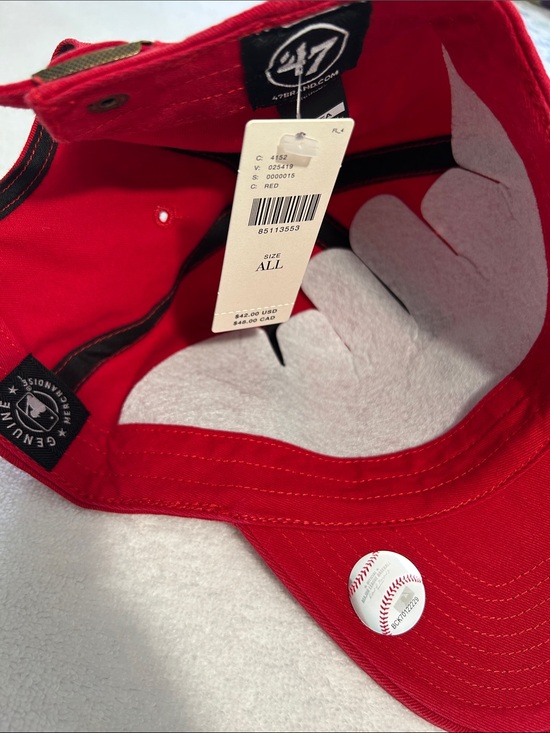 \'47 OS Hat Philadelphia Phillies Baseball Cap Red 100% cotton Anthropologie NWT main image 9